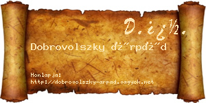Dobrovolszky Árpád névjegykártya